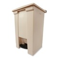 Trash Cans | Rubbermaid Commercial FG614400BEIG 12 Gallon Indoor Utility Step-On Plastic Waste Container - Beige image number 3