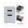 Office Filing Cabinets & Shelves | Alera ALEPABFLG 14.96 in. x 19.29 in. x 21.65 in. 2-Drawers: Box/File Legal/Letter Left or Right File Pedestal - Light Gray image number 6