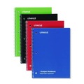 Office Jansan | Universal UNV66634 10.5 in. x 8 in. 1-Subject Quadrille Rule Wirebound Notebook - Assorted Cover Colors (4/Pack) image number 1