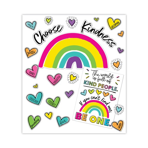 Office & Office Supplies | Carson-Dellosa 110524 75-Piece 30 in. x 16 in. Kind Vibes Motivational Bulletin Board Sets - Multicolor image number 0