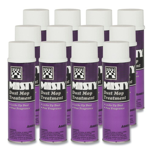 Cleaning & Janitorial Supplies | Misty 1003402 20 oz. Aerosol Dust Mop Treatment - Pine (12/Carton) image number 0