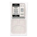 Food Trays, Containers, and Lids | Dart 90FBRHT3 9.14 in. x 9 in. x 2.98 in. 3 Compartments ProPlanet Seal Compostable Molded Fiber Hinged Trays - Natural (200/Carton) image number 2