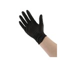 Work Gloves | Boardwalk BWK396XLBX Disposable 4.4 mil. Powder-Free General Purpose Nitrile Gloves - X-Large, Black (100/Box) image number 3