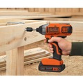 Impact Drivers | Black & Decker BDCI20B 20V Lithium-Ion Brushed 1/4 in. Cordless Impact Driver (Tool Only) image number 3