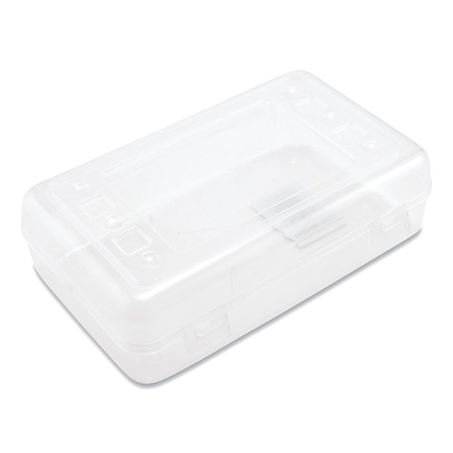 Office Jansan | Advantus 34104 8.5 in. x 5.25 in. x 2.5 in. Pencil Box - Clear image number 0