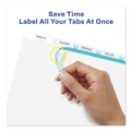 Office Jansan | Avery 11449 11 in. x 8.5 in. 5-Tab Clear Label Plastic Dividers with Printable Label Strip - Frosted Clear Tabs (1-Set) image number 3