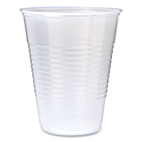 Labor Day Sale! Save $30 off $199! | Fabri-Kal 000000000009508024 RK 9 oz Ribbed Plastic Cold Drink Cups - Clear (100/Sleeve, 25 Sleeves/Carton) image number 0