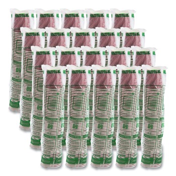 SOLO 374SI-0041 4 oz. Bistro Design Single-Sided Poly Paper Hot Cups (50/Pack, 20 Pack/Carton)