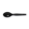 Cutlery | Dixie TM507 Heavy Mediumweight Plastic Cutlery Teaspoons - Black (100/Box) image number 1