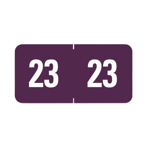 Labels | Smead 67923 0.5 in. x 1 in. Yearly End Tab 23 File Folder Labels - Purple (250/Pack) image number 0