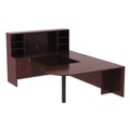Office Jansan | Alera ALEVA277236MY 71 in. x 35.5 in. x 29.63 in. Valencia Series D-Top Desk - Mahogany image number 4