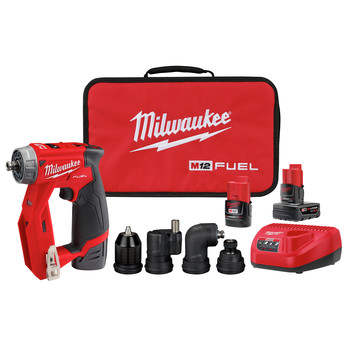 Milwaukee 2505 22 48 11 2460 M12 Fuel Brushless Lithium Ion Multi Head Drill Driver Kit With 2 2 Ah Batteries And 1 Xc 6 Ah Battery Cpo Outlets