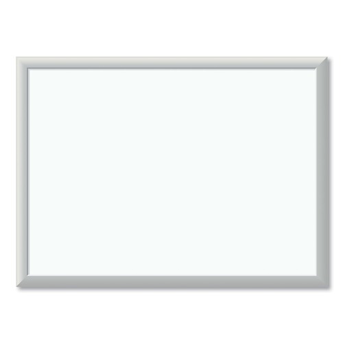 White Boards | U Brands 030U00-01 23 x 17 Melamine Dry Erase Board - White Surface/Silver Frame image number 0