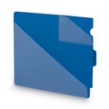 Office Jansan | Smead 61961 8.5 in. x 11 in. 1/3-Cut End Tab Two-Pocket Poly "Out" Guides - Blue (50/Box) image number 1