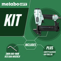 Pneumatic Flooring Staplers | Metabo HPT N4004ABM 1-9/16 in. 18-Gauge 1/4 in. Crown Pneumatic Pro Flooring Stapler image number 1