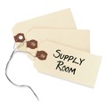  | Avery 12602 3.25 in. x 1.63 in. 11.5 pt Stock Double Wired Shipping Tags - Manila (1000/Box) image number 1