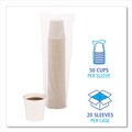 Cups and Lids | Boardwalk BWKWHT4HCUP 4 oz. Paper Hot Cups - White (20 Cups/Sleeve, 50 Sleeves/Carton) image number 3