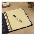 Office Jansan | Avery 11115 Big Tab 11 in. x 8.5 in. 8-Tab Double-Sided Gold Edge Reinforcing Insertable Dividers - Clear/Buff (24/Box) image number 3