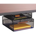 Desktop Organizers | Safco 3244BL Onyx 12.33 in. x 10 in. x 7.25 in. Under Desk Hanging Mesh Organizer with Drawer - Black image number 4