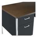  | Alera ALESD6030BM 2-Pedestal 60 in. x 30 in. x 29.5 in. Steel Desk - Mocha/Black image number 4