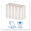 Cleaning & Janitorial Supplies | Boardwalk BWK538 38 in. x 58 in. 60 gal. 1.75 mil Low Density Can Liners - Clear (100/Carton) image number 3