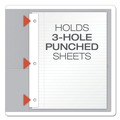 Office Jansan | Oxford 57705 11 in. x 8.5 in. 0.5 in. Capacity Twin-Pocket Folders with 3 Fasteners - Gray (25/Box) image number 2