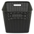 Trash & Waste Bins | Advantus 40376 12.5 in. x 12.5 in. x 11.13 in. Plastic Weave Bin - Extra Large, Black image number 1