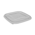 Food Service | Pactiv Corp. YSACLF05 5.5 in. x 5.5 in. x 0.75 in. Plastic EarthChoice Square Recycled Bowl Flat Lid - Clear (504/Carton) image number 0