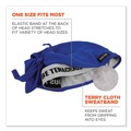 Cooling Gear | Ergodyne 12481 Chill-Its 6615 One Size Fits Most High-Performance Bandana Doo Rag with Terry Cloth Sweatband - Blue image number 2