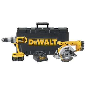 Factory Reconditioned Dewalt 14.4V XRP Cordless Drill Driver and Trim Saw Combo Kit
