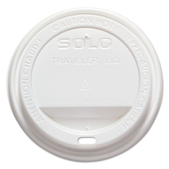 OFFICE FURNITURE AND LIGHTING | SOLO TLP316-0007 Traveler Cappuccino Style Dome Lid for 10 oz. to 24 oz. Cups - White (100/Pack, 10 Packs/Carton)