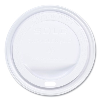OFFICE FILING CABINETS AND SHELVES | SOLO TLP316-0007 Traveler Cappuccino Style Dome Lid for 10 oz. to 24 oz. Cups - White (100/Pack, 10 Packs/Carton)