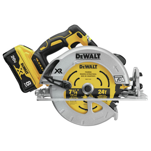 Dewalt Dcs574w1 20v Max Xr Brushless Lithium Ion 7 1 4 In Cordless Circular Saw With Power Detect Tool Technology Kit 8 Ah Cpo Outlets
