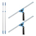 Cleaning Tools | Gritt Commercial GRI1306F182PK Pro Window Washing Kit with Swivel Squeegee and 6 ft Telescopic Pole, 18-in Wide Blade, 2/Kit image number 0