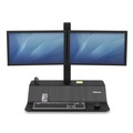  | Fellowes Mfg Co. 8082001 Lotus VE Dual 29 in. x 28.50 in. x 42.50 in. Sit-Stand Workstation - Black image number 2
