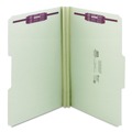 File Folders | Smead 19934 Recycled Pressboard Fastener Folders with 1/3-Cut Tabs - Legal, Gray/Green (25/Box) image number 0