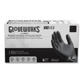 Disposable Gloves | Ammex GWBEN46100 6 mil Powder-Free Nitrile Exam Gloves - Large, Black (1000/Carton) image number 0