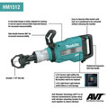 Demolition Hammers | Makita HM1512 120V 15 Amp 45 lbs. Corded AVT Demolition Hammer with 1-1/8 in. Hex Bit image number 7