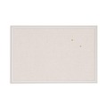 Office & Office Supplies | U Brands 2074U00-01 30 in. x 20 in. Linen Bulletin Board with Decor Frame - Tan Surface, White Wood Frame image number 0