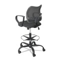  | Safco 3395BL Vue Series Mesh Extended Height Chair Acrylic Fabric Seat - Black image number 4