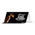 Office Jansan | Tabbies 79186 BeSafe Messaging 8 in. x 3.87 in. Table Top Tent Card - Black (100/Carton) image number 0