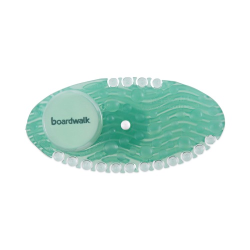 Odor Control | Boardwalk BWKCURVECMECT Solid Curve Air Freshener - Cucumber Melon Fragrance, Green (10/Box, 6 Boxes/Carton) image number 0