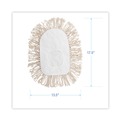 Just Launched | Boardwalk BWK1491 17.5 in. x 13.5 in. Cotton Wedge Dust Mop Head - White image number 3