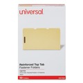  | Universal UNV13528 1/3 Cut Tab Legal Size Deluxe Reinforced Top Tab Folders with Fasteners - Yellow (50/Box) image number 2