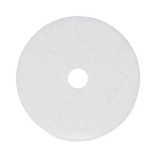  | Boardwalk BWK4020WHI 20 in. Diameter Polishing Floor Pads - White (5/Carton) image number 0