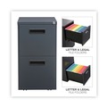  | Alera ALEPAFFCH 14.96 in. x 19.29 in. x 27.75 in. Left or Right 2 Legal Letter-Size File Drawers File Pedestal - Charcoal image number 7