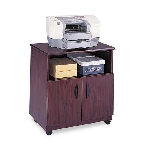Safco 1850MH Laminate Machine Stand W/open Compartment, 28w X 19-3/4d X 30-1/2h, Mahogany image number 0
