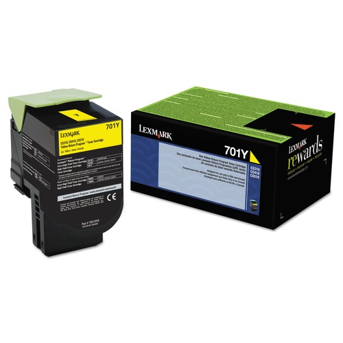 Ink & Toner | Lexmark 70C10Y0 70C10Y0 1,000 Page-Yield Return Program Toner - Yellow image number 0