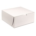 Food Trays, Containers, and Lids | SCT SCH 0961 9 in. x 9 in. x 4 in. Paper One-Piece Non-Window Bakery Boxes - White (200/Bundle) image number 0