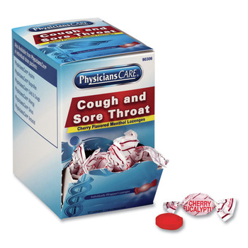 PhysiciansCare Individually Wrapped Cough and Sore Throat Lozenges - Cherry Menthol (50/Box)
